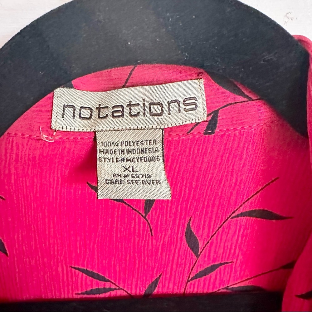 Red and black Notations button up - Picture 3 of 4